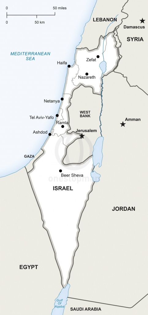 Map Of Israel Political In 2019 | Maps | Map, Map Vector, Israel - Israel Outline Map Printable