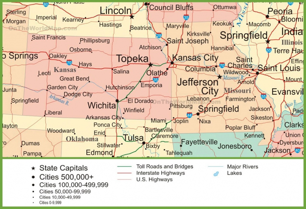 Map Of Kansas And Missouri - Printable Map Of Kansas