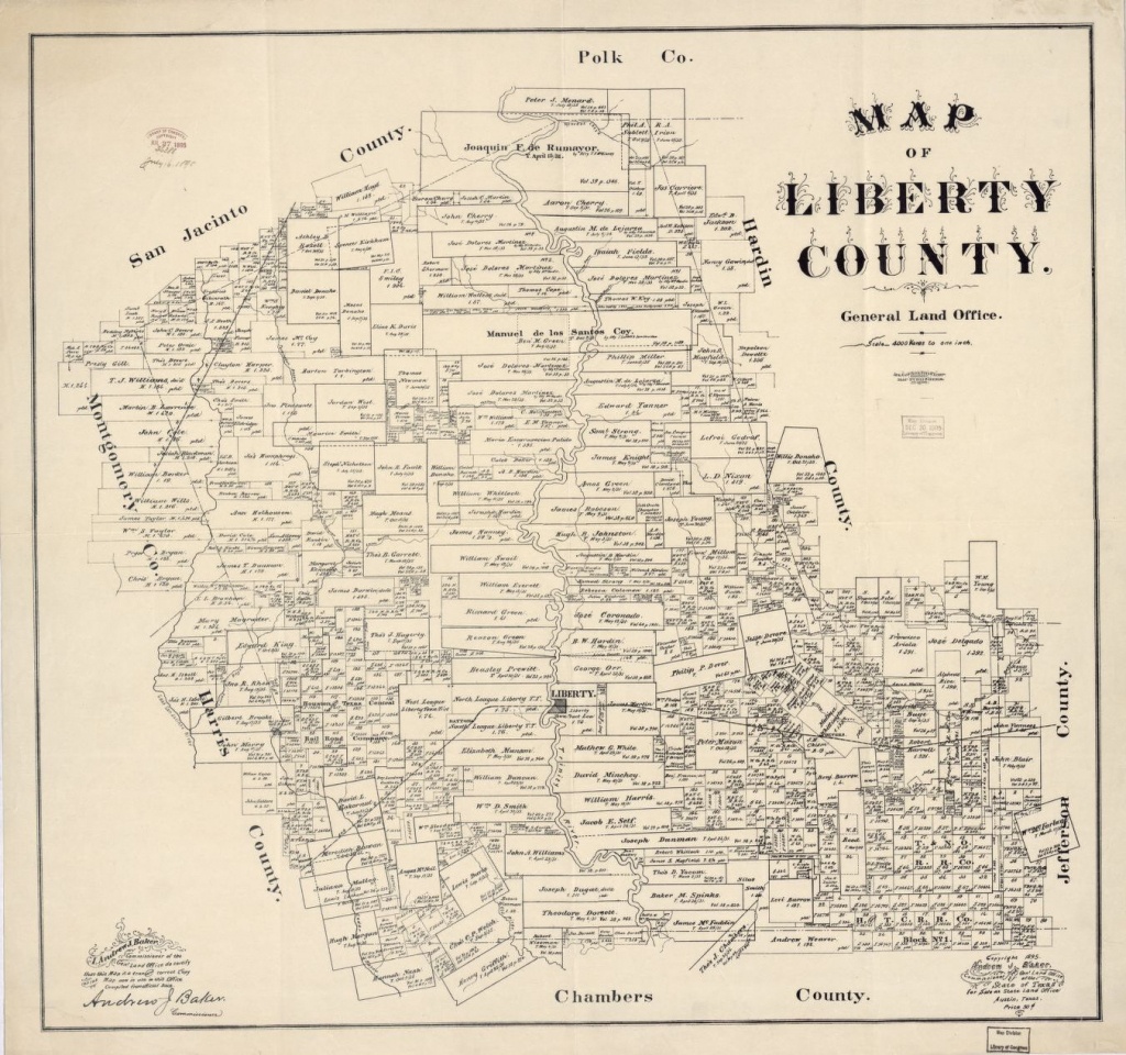 Map Of Liberty County, Texas : General Land Office | Library Of Congress - Texas General Land Office Maps