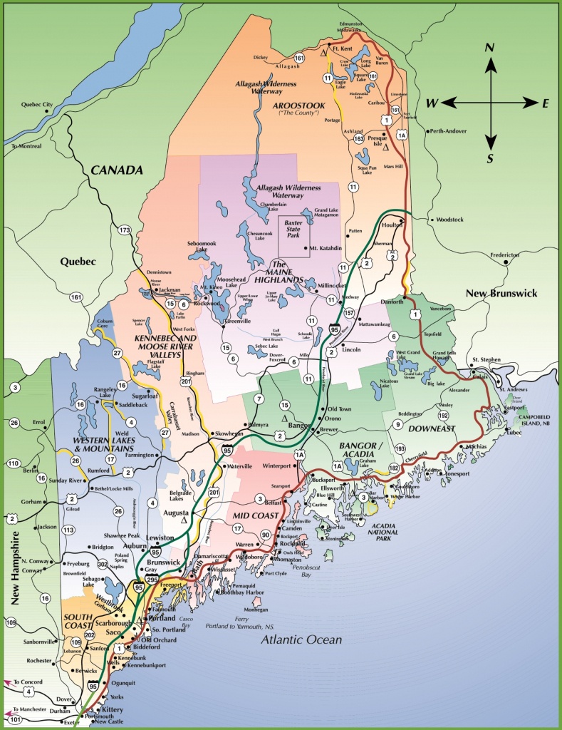 Map Of Maine Coast - Printable Map Of Maine Coast