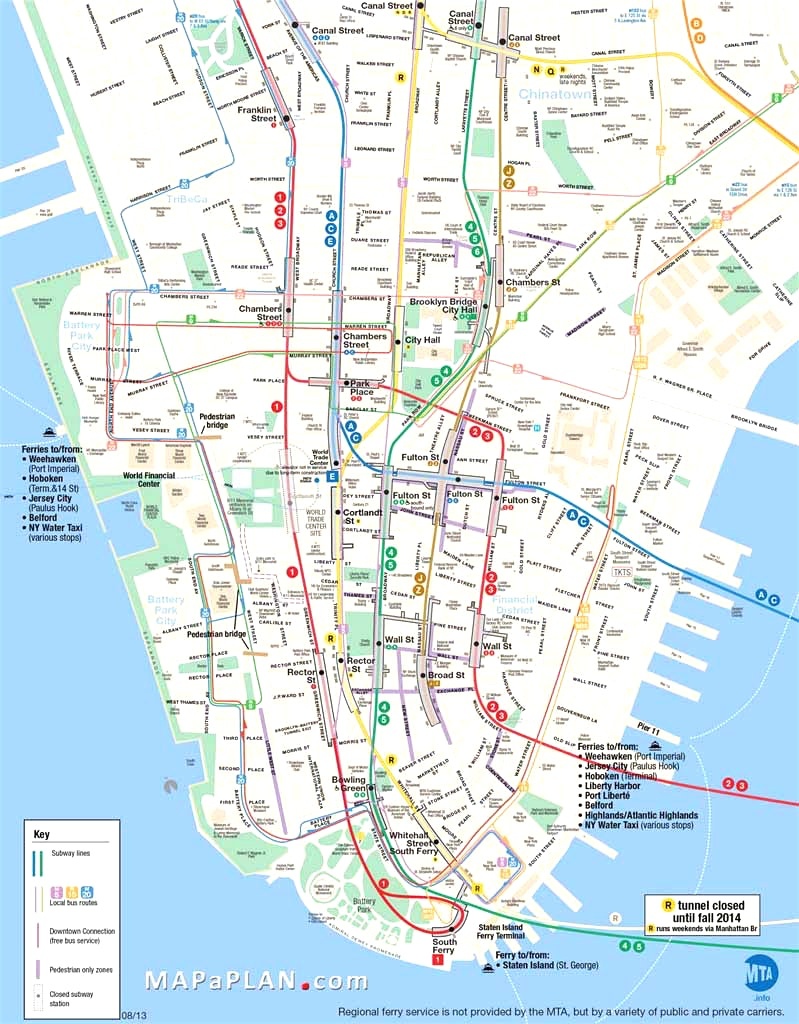 Map Of Manhattan Nyc And Travel Information | Download Free Map Of - Free Printable Map Of New York City
