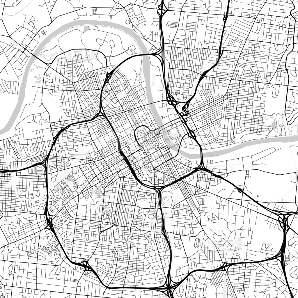 Map Of Nashville, Tennessee | Hebstreits Sketches - Printable Map Of Nashville