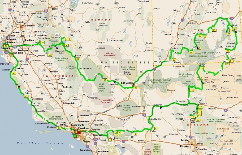 Map Of Nevada California Road Map California Arizona Map In Map - Road Map Of California Nevada And Arizona