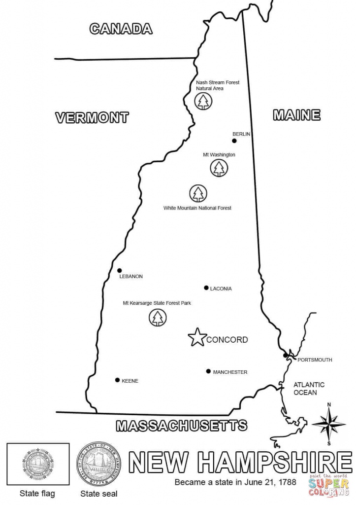 Map Of New Hampshire Coloring Page | Free Printable Coloring Pages - New Hampshire State Map Printable