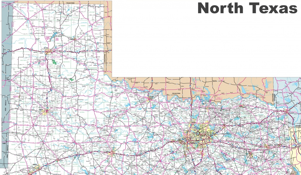 Map Of North Texas - North Texas Highway Map