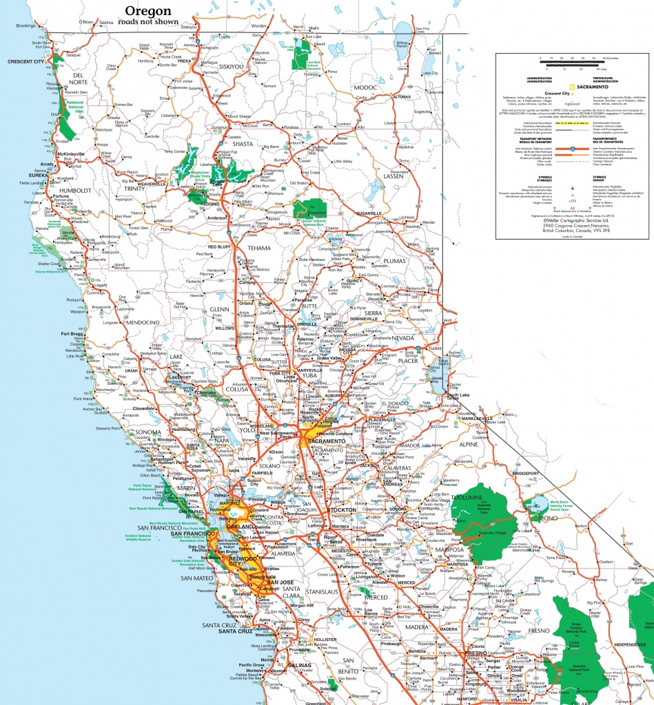 Map Of Northern California - National Parks In Northern California Map