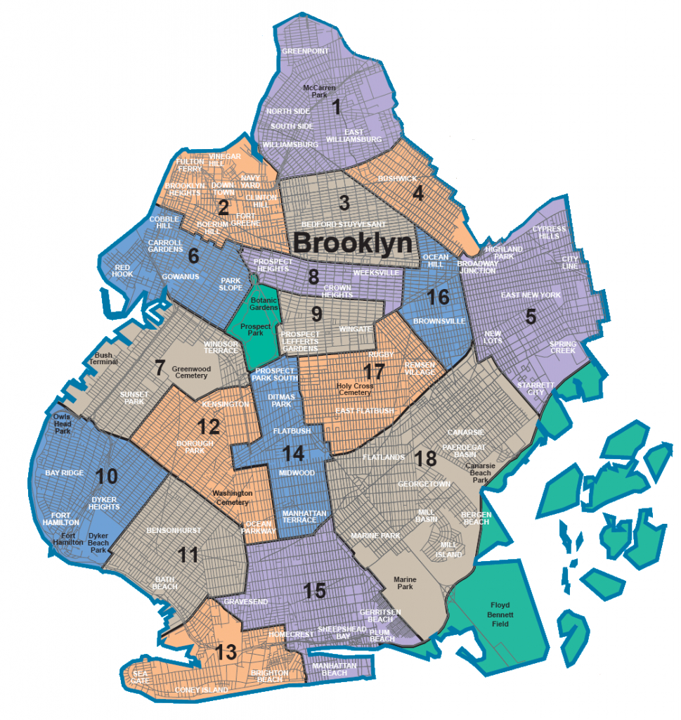Map Of Nyc 5 Boroughs &amp;amp; Neighborhoods - Printable Map Of Brooklyn