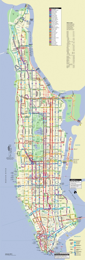 Map Of Nyc Bus: Stations &amp;amp; Lines - Printable Manhattan Bus Map