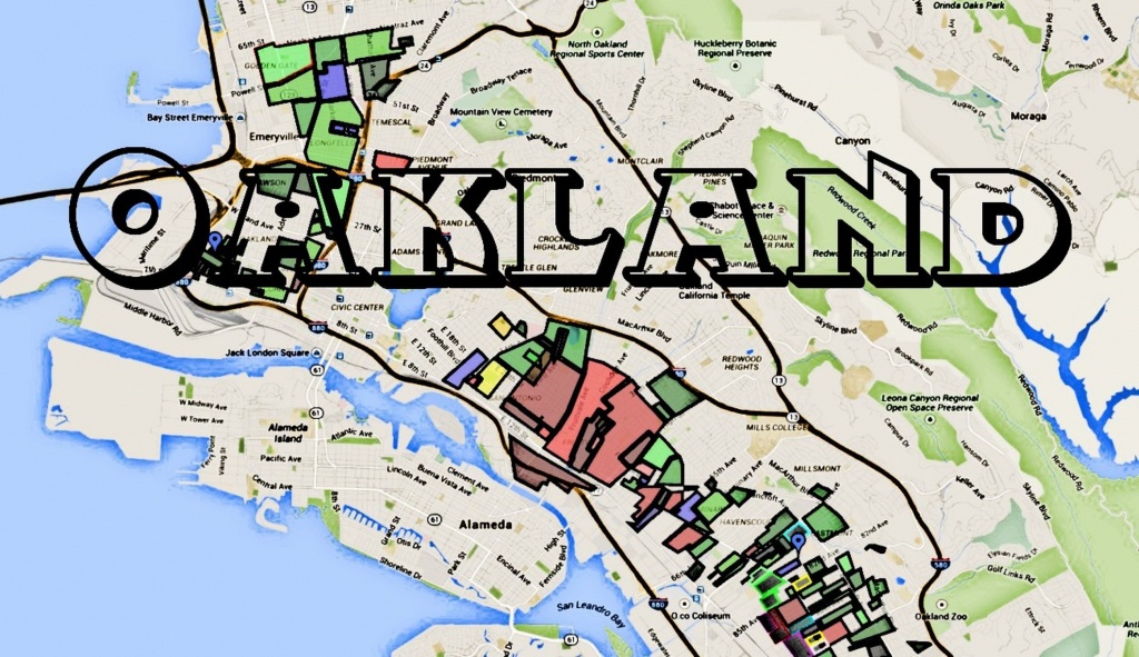 Map Of Oakland Gangs &amp;amp; Hoods For Google Map Of Oakland California - Oakland California Map