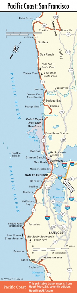 Map Of Oregon And California Coast | Travel Maps And Major Tourist - Map Of Oregon And California Coastline