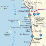Map Of Pacific Coast Through Southern California. | Southern   California Coastal Towns Map