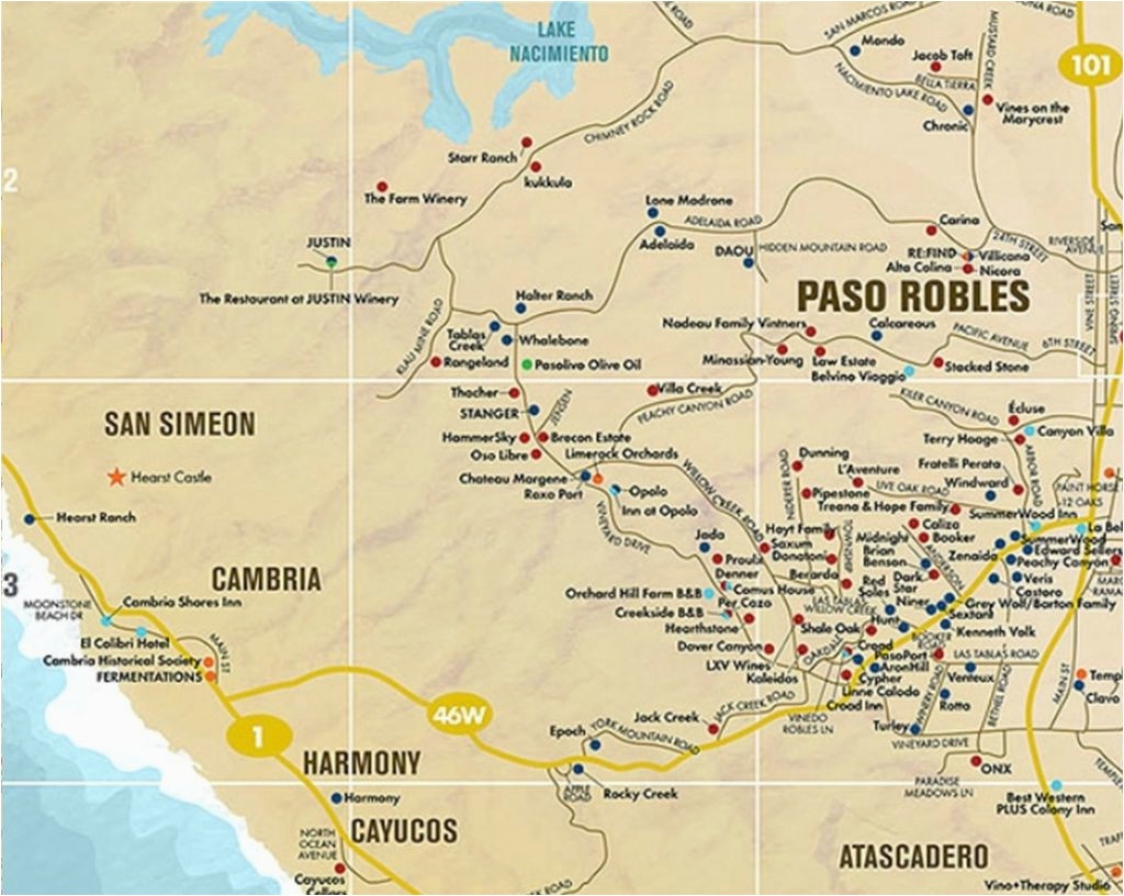 Map Of Paso Robles California Map Of Paso Robles California - Where Is Paso Robles California On The Map