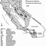 Map Of Sample Locations And Regions Used In Genetic Analysis Of   Mountain Lions In California Map