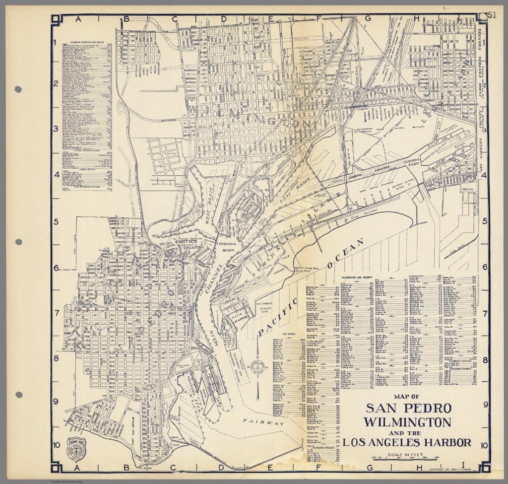 Map Of San Pedro, Wilmington And The Los Angeles Harbor, California - San Pedro California Map