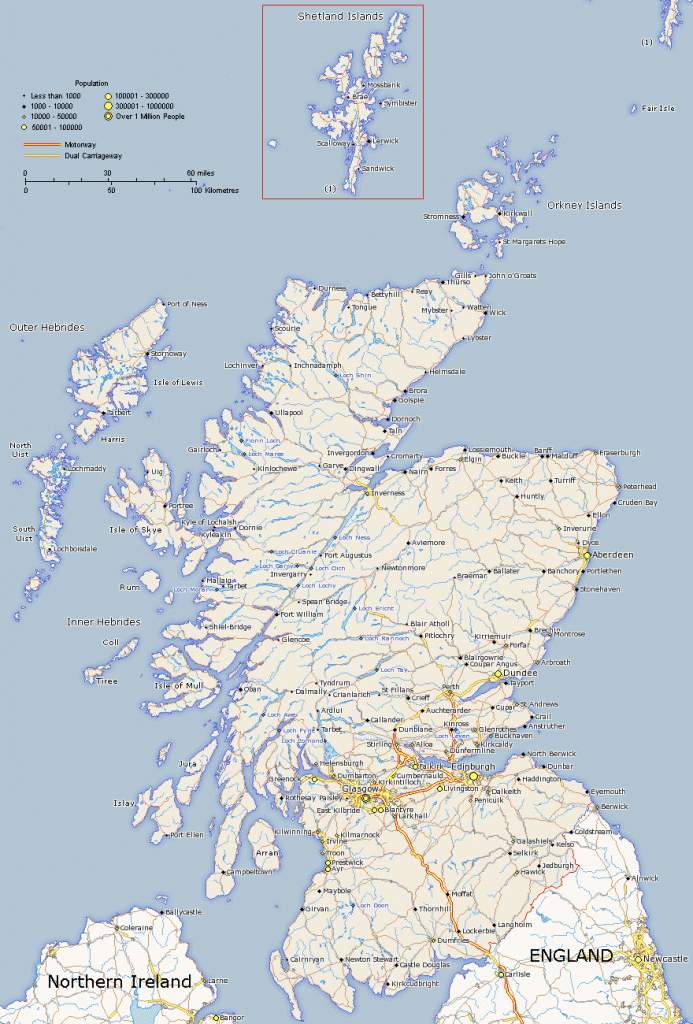 Printable Map Of Scotland Free Printable Maps