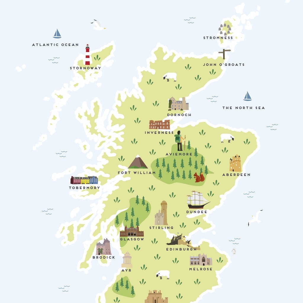 Printable Map Of Scotland Free Printable Maps