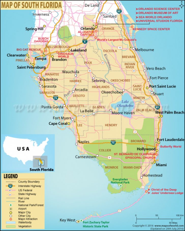 South Florida County Map