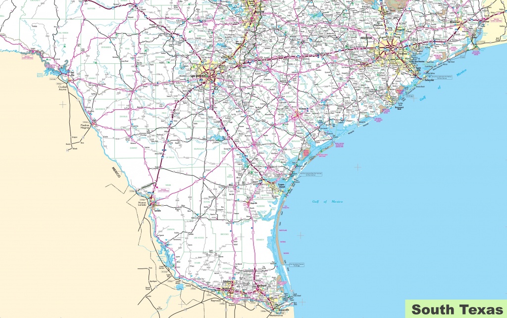 Map Of South Texas - South Texas Road Map
