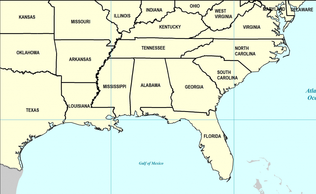 Printable Map Of Southeast United States | Free Printable Maps