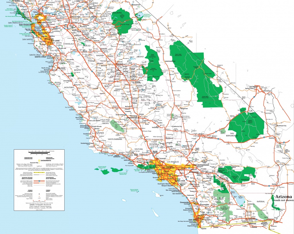 Printable Road Map Of Southern California Free Printable Maps