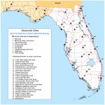 Map Of Statewide Itinerary Guide. Numbers Are Locations On Map. Some   White Springs Florida Map