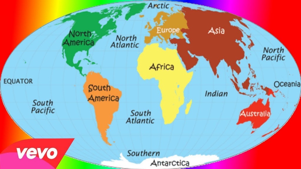 World Map 7 Continents And 5 Oceans Topographic Map of Usa with States