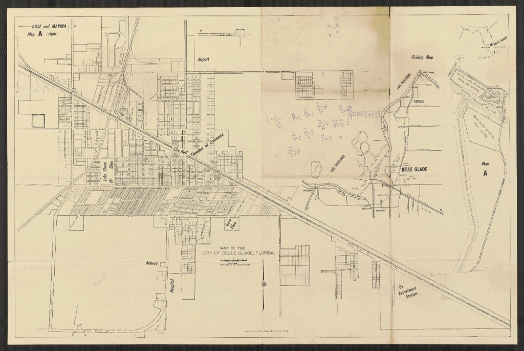 Map Of The City Of Belle Glade, Florida - Touchton Map Library - Belle Glade Florida Map