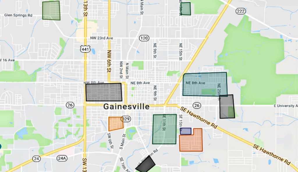 Map Of The Gainesville Florida Gangs And Hoods - Map Of Gainesville Florida Area