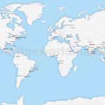 Map Of The Largest Cities In The World   World Map With Cities Printable