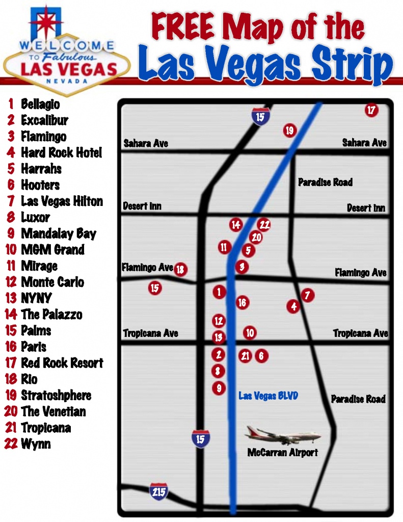 Map Of The Las Vegas Strip. Las Vegas Strip Map | Vidiani | Maps - Printable Vegas Strip Map