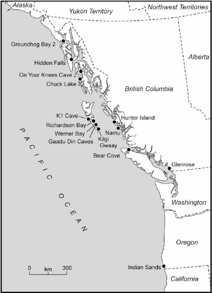 Map Of The Pacific Northwest Showing The Location Of Palaeocoastal - Northwest California Map