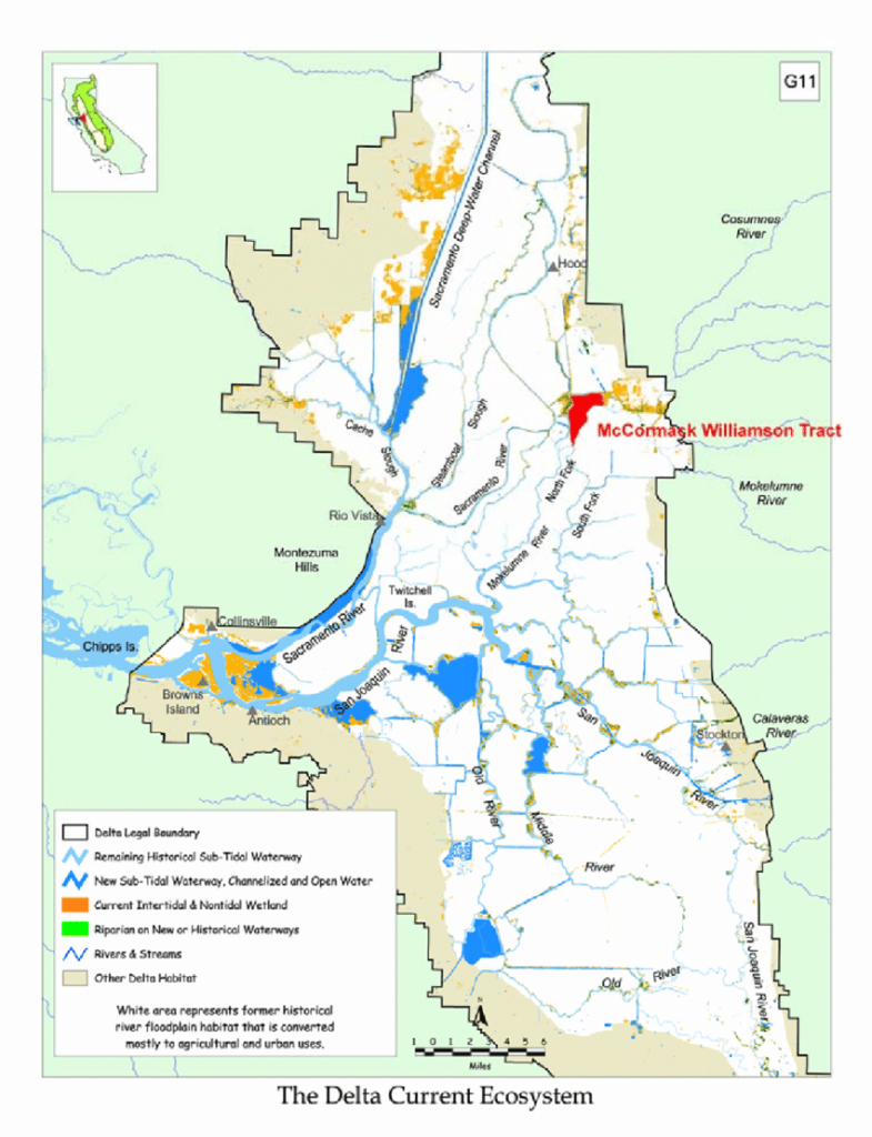 Map Of The Sacramento-San Joaquin Delta (Delta) Showing Position Of - Map Of California Delta Waterways