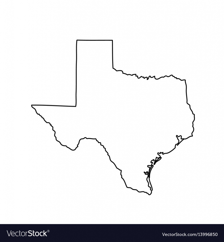 Map Of The Us State Of Texas Royalty Free Vector Image - Texas Map Vector Free