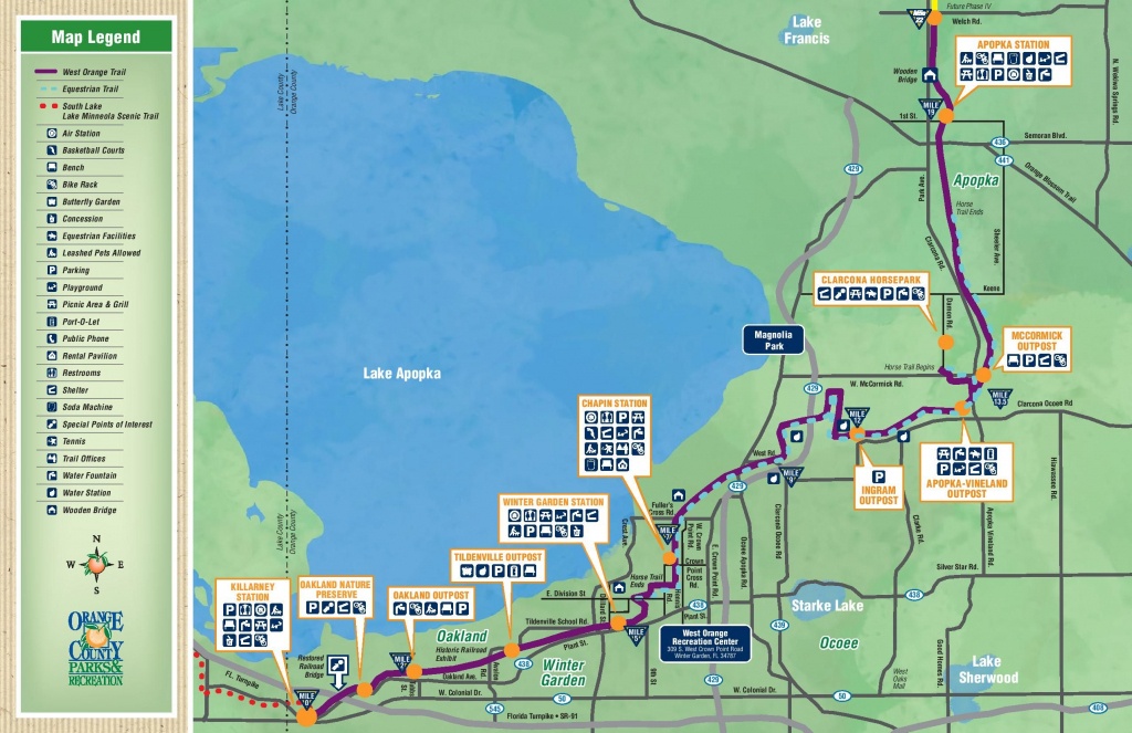 Map Of The West Orange Trail Which Runs Through The @oakland Park - Oakland Park Florida Map