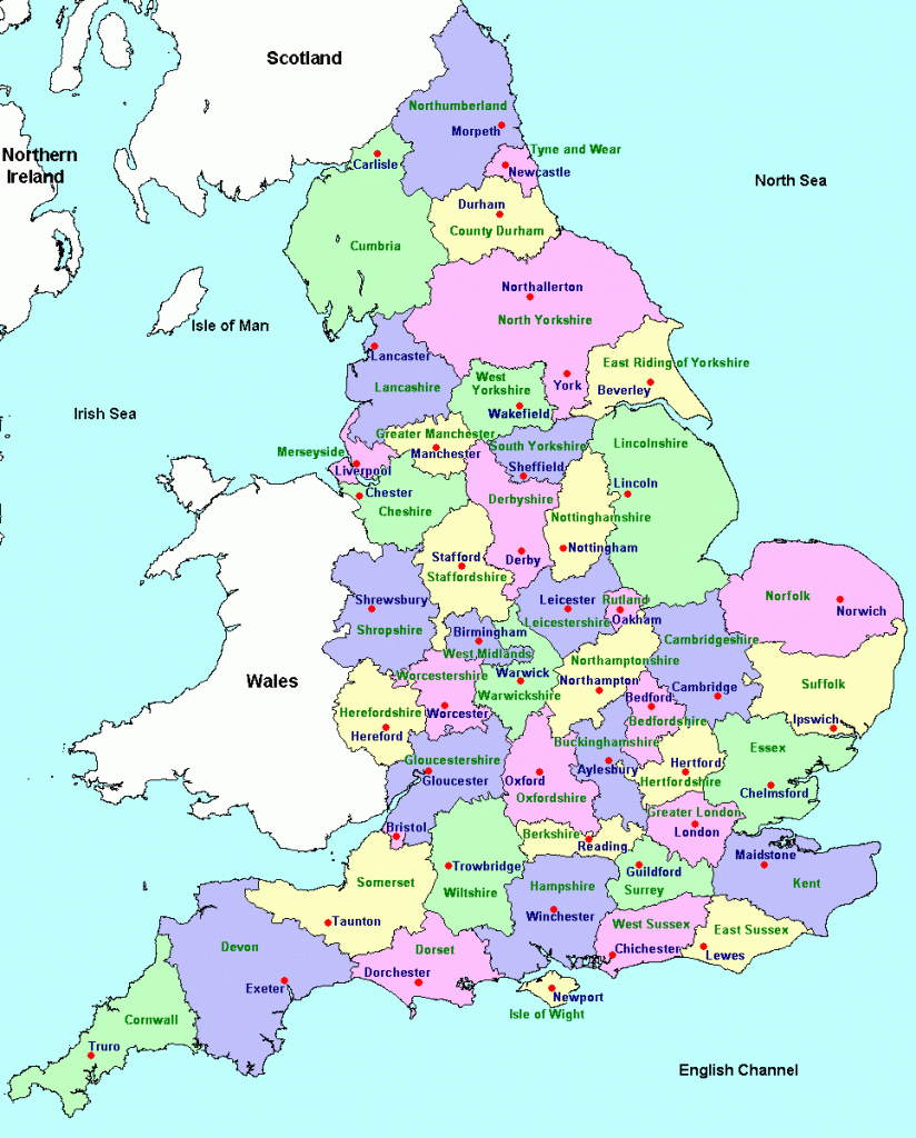 Map Of Uk Counties With Major Towns - Berkshireregion - Printable Map Of Uk Towns And Cities