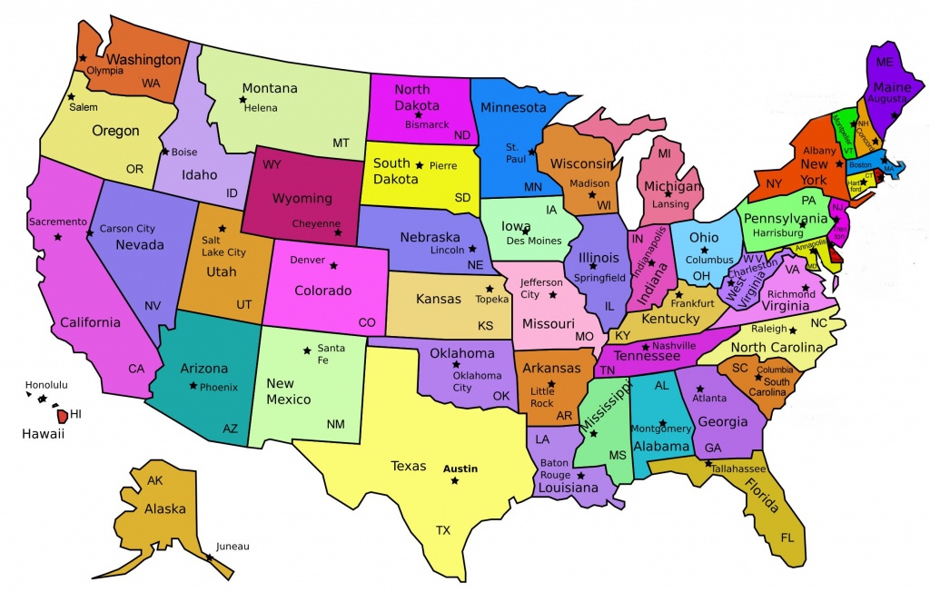 Map Of United States Capitals | Diy United States Magnets - Milk And - Printable States And Capitals Map