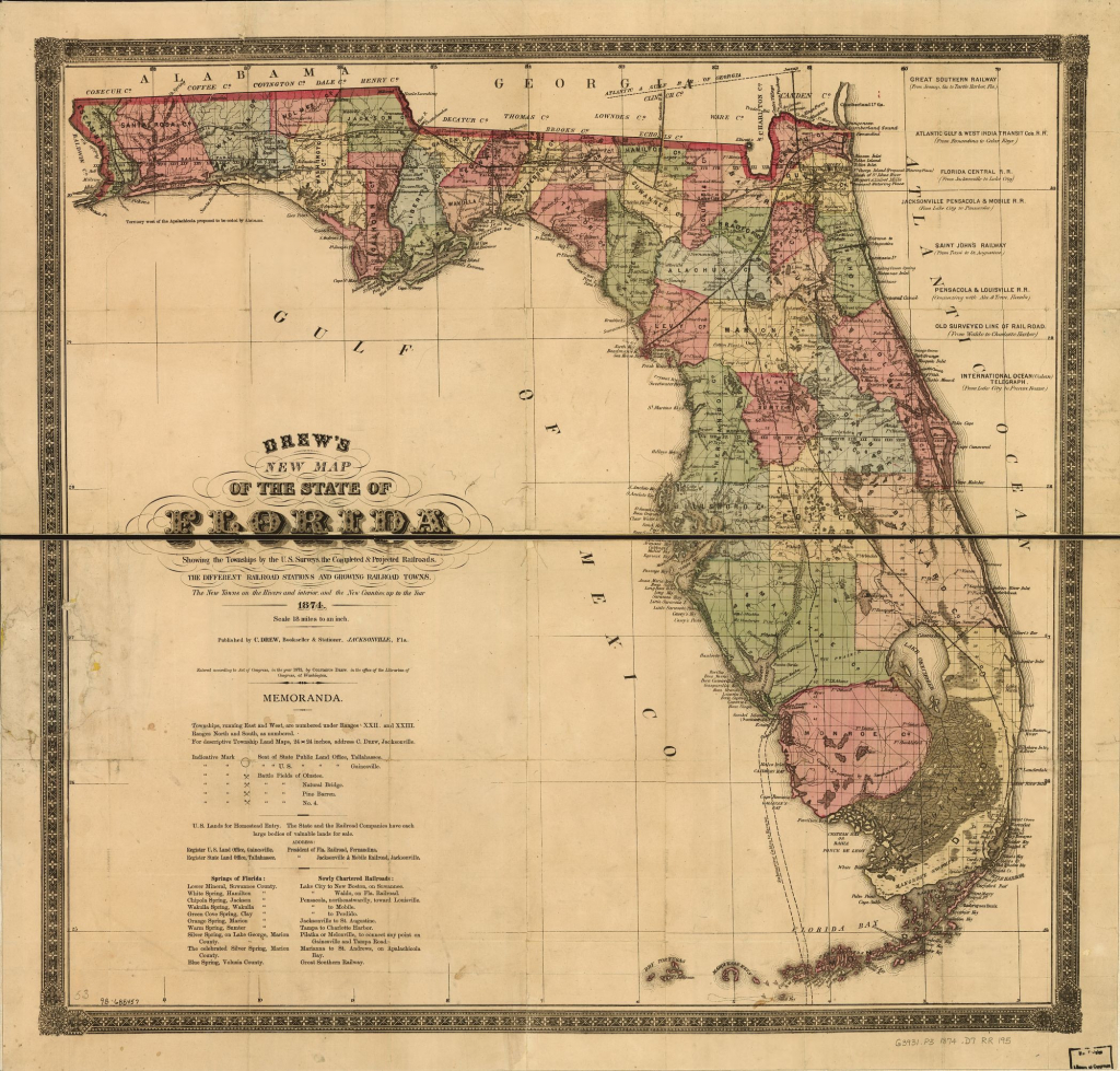 Map Of Us Railroads In 1900 New Railroad Maps 1828 To 1900 Florida - Florida Map 1900