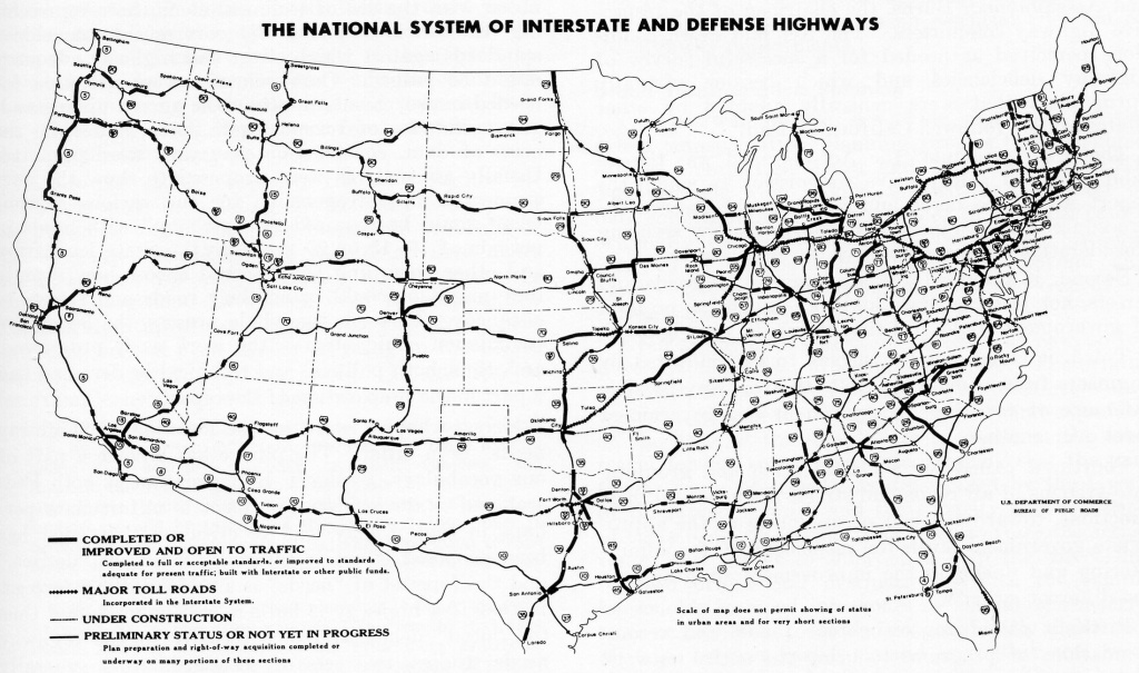 Map Of Us With Interstates | Sitedesignco - Printable Us Map With Interstate Highways
