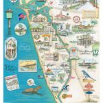 Map Of Venice, Florida "the Island Of Venice" In 2019 | State Of   Map Of Watercolor And Seaside Florida