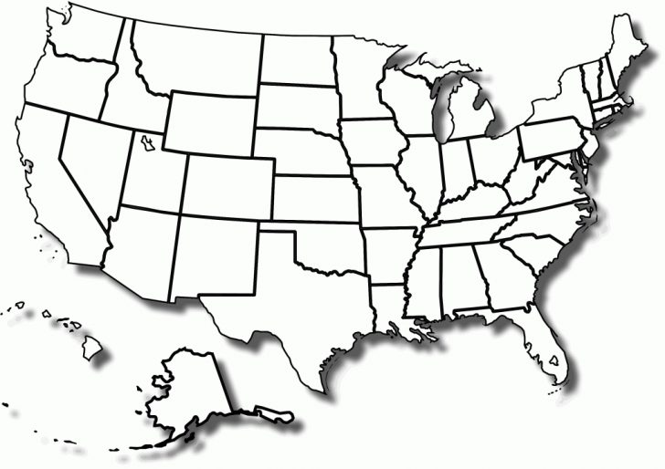 United States Of America Blank Printable Map