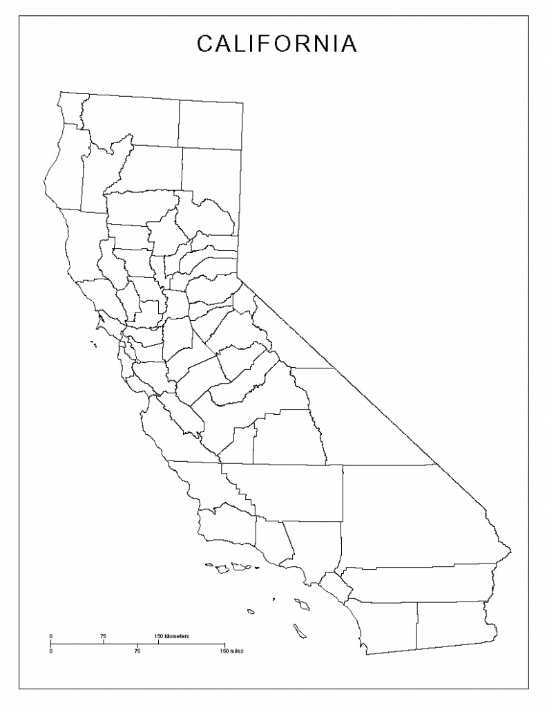 Map Reference. Blank Map Of California Printable – Reference - California Outline Map Printable