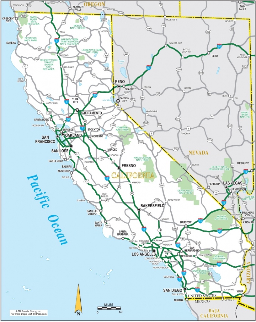 Map Reference. Road Map Of Nevada And California – Reference For Map - Road Map Of California And Nevada