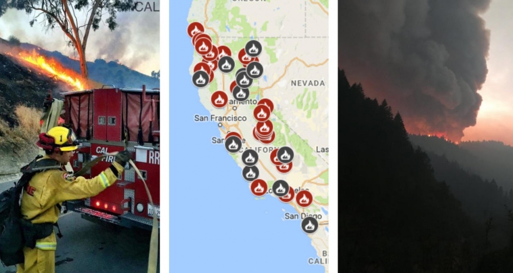 Map: See Where Wildfires Are Burning In California – Nbc Southern - Live Fire Map California