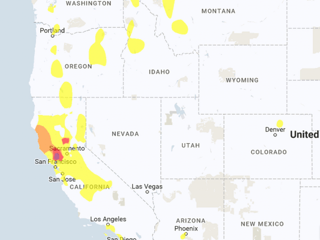 Map: See Where Wildfires Are Causing Record Pollution In California - Aqi Map California