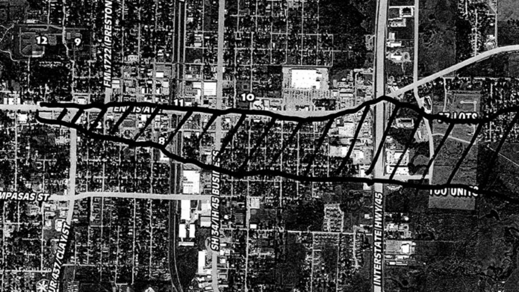 Map Shows Path Of Ennis Ef-1 Tornado - Nbc 5 Dallas-Fort Worth - Ennis Texas Map