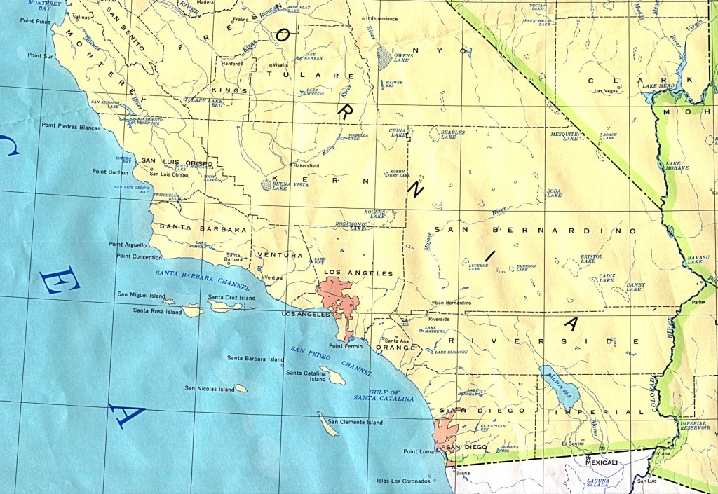Map Socal And Travel Information | Download Free Map Socal - Southern California Fishing Spots Map