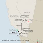 Map   Southern California With Death Valley & Joshua Tree National   Southern California National Parks Map