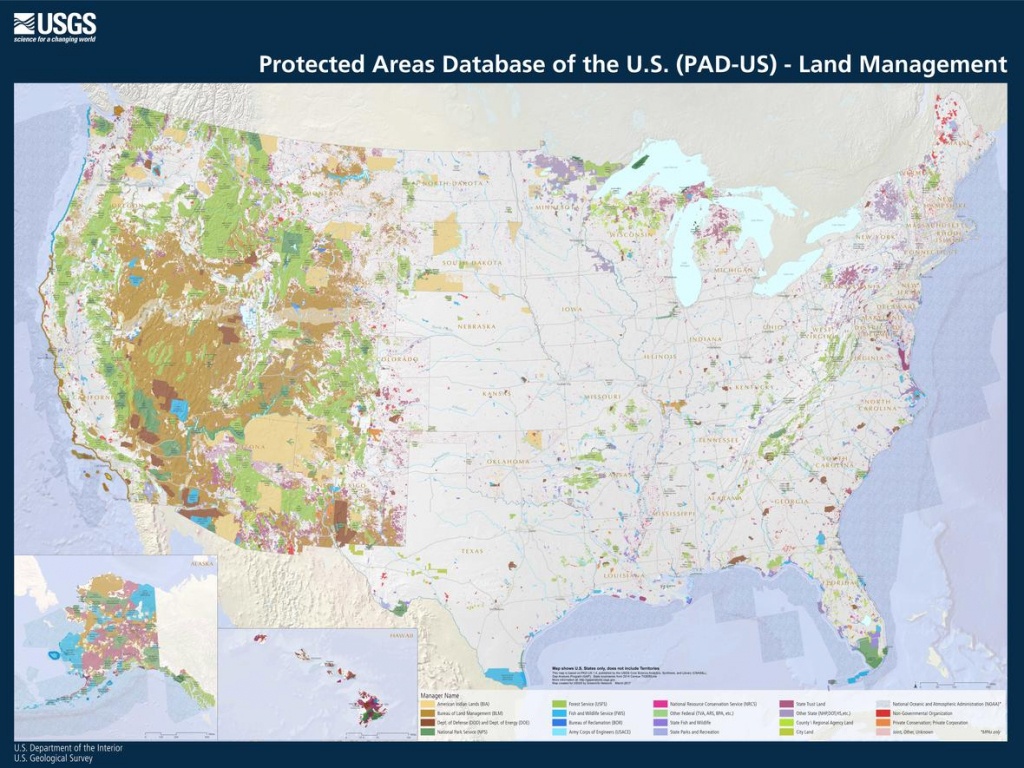 Mapping Public Lands In The United States - Usgs Printable Maps