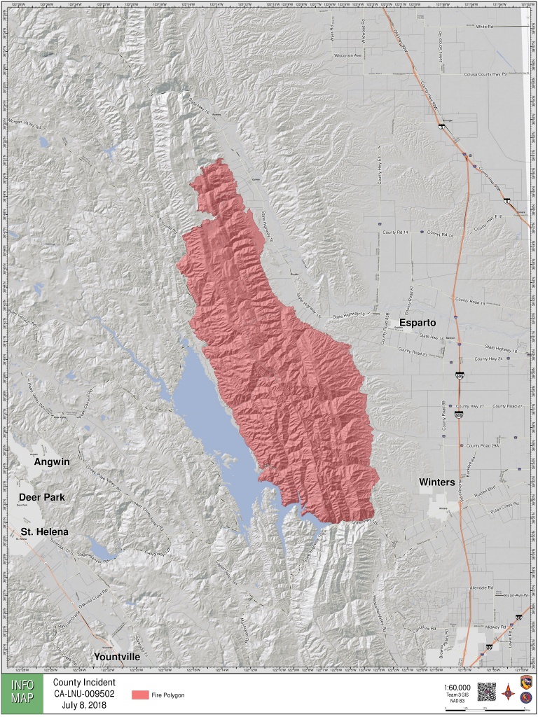 Maps: A Look At The &amp;#039;county Fire&amp;#039; Burning In Yolo, Napa Counties - Abc News California Fires Map