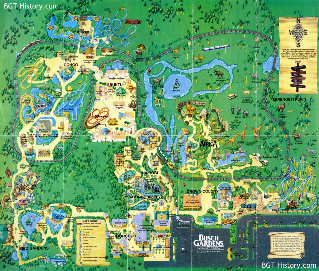 Maps - Bgt History - Busch Gardens Tampa History - Busch Gardens Florida Map